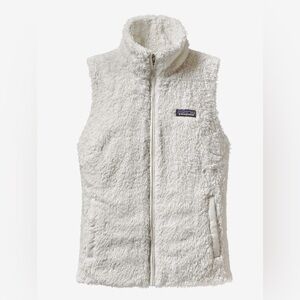 Patagonia Women’s Los Gatos Vest White Birch Fuzzy Fleece Size Large